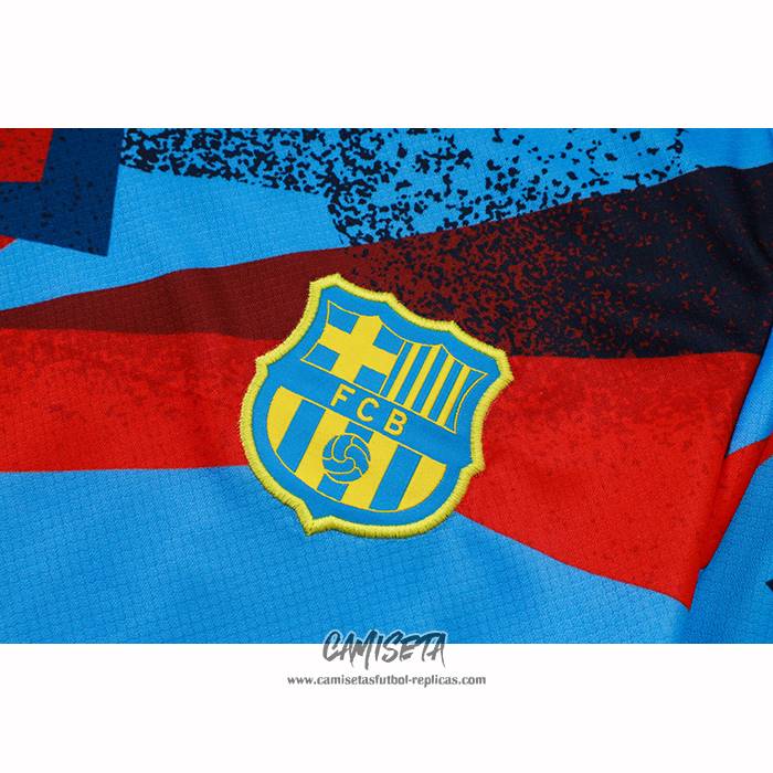 Chandal del Barcelona 2025-2026 Manga Corta Azul Rojo - Pantalon Corto